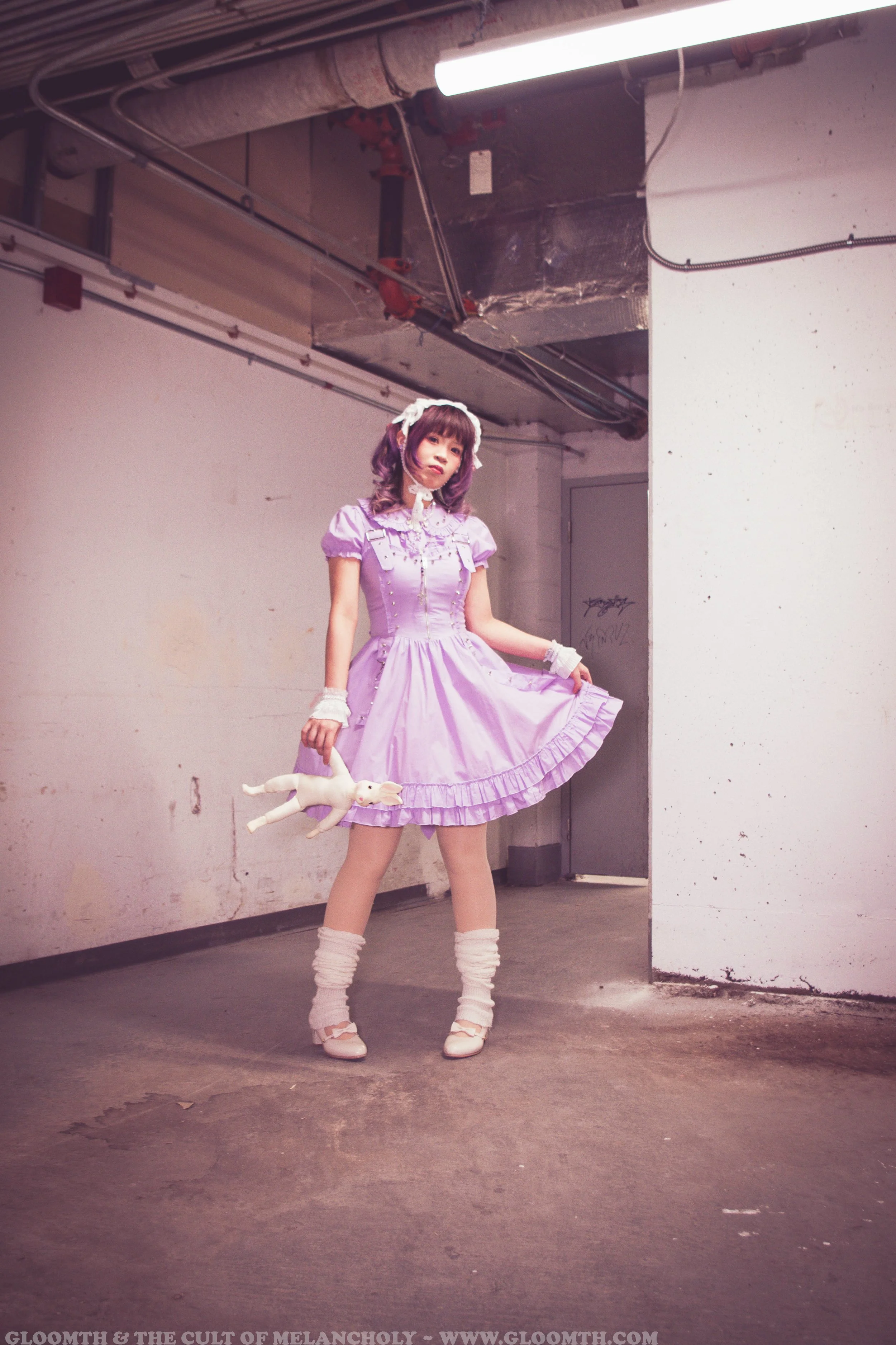 Bruise Lavender Spiked JSK Dress — Gloomth